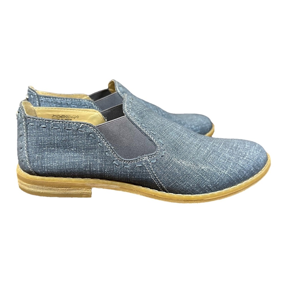 Hush Puppies Chardon Slip On Shoes Womens 9 M Blue Chambray Comfort Flats Casual